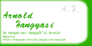 arnold hangyasi business card